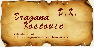 Dragana Kostović vizit kartica